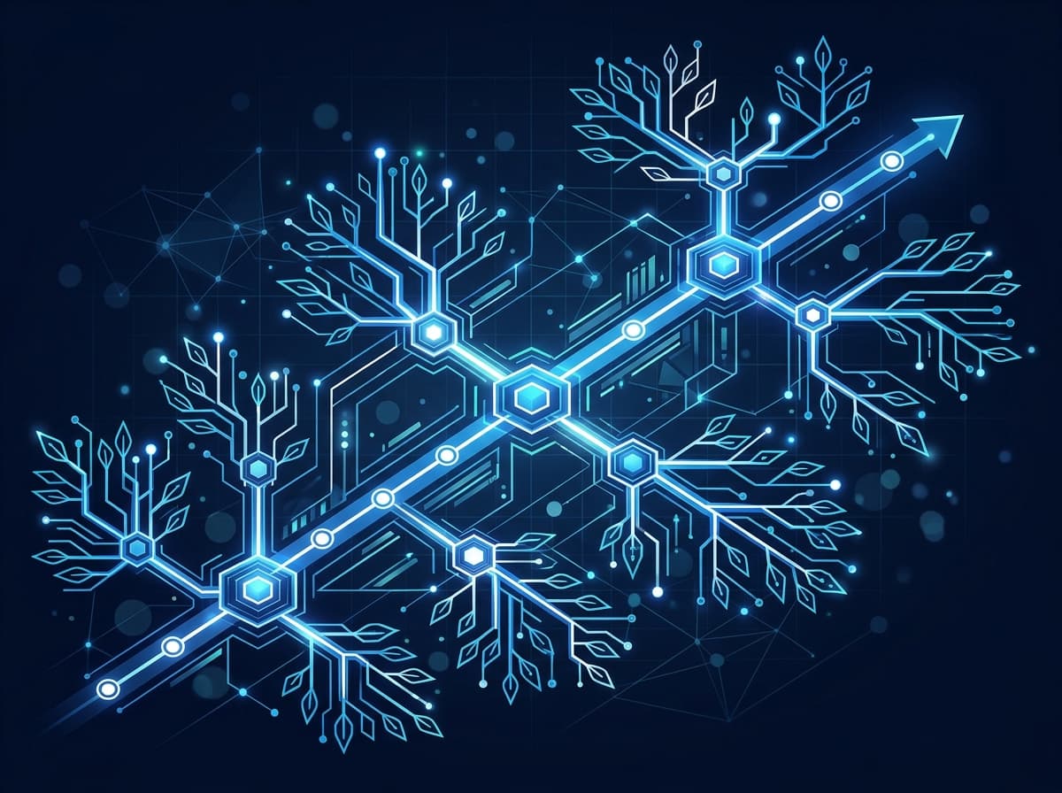 Professional timeline with branching skill trees