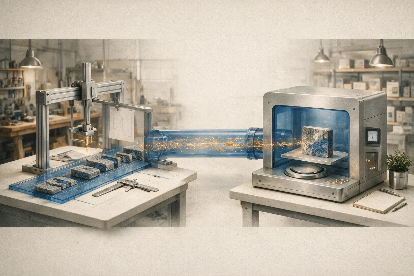 Separate inspection stations evaluate an AI system's execution trace and final outcome.